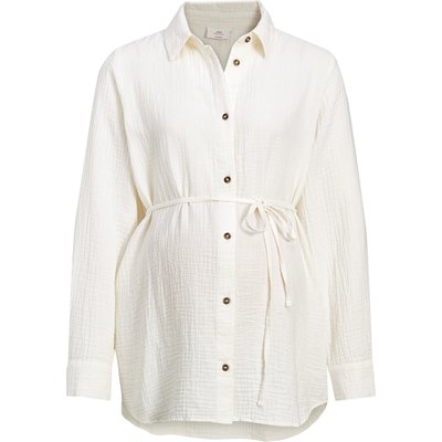 Damen Musselin-Umstandsbluse mit Bindeband