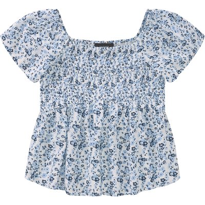 Mädchen Blusenshirt mit Blumen allover