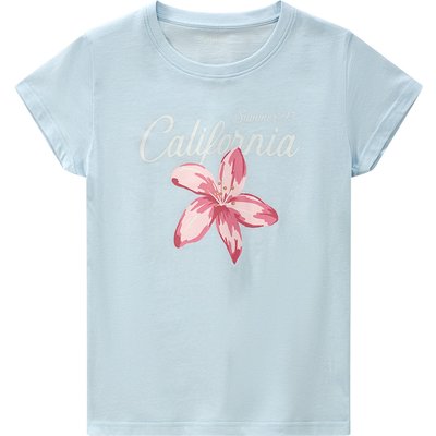 Mädchen T-Shirt mit Blumen-Print