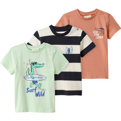 3 Baby T-Shirts in verschiedenen Dessins