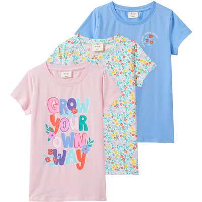 3 Mädchen T-Shirts mit bunten Motiven
