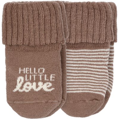 2 Paar Newborn Frottee-Socken mit Umschlag