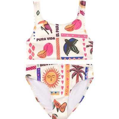 Mädchen Bikini mit Allover-Print