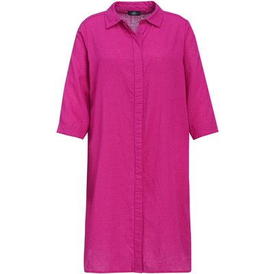 Damen Leinen-Blusenkleid mit Kragen