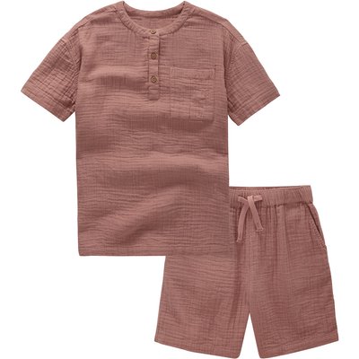 Jungen Musselin-Set mit Shirt und Shorts