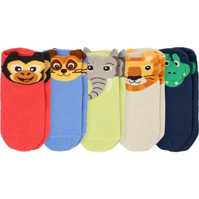 5 Paar Kinder Sneaker mit Tier-Motiven
