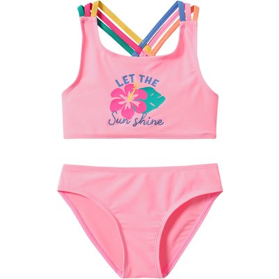 Mädchen Bikini mit bunten Trägern