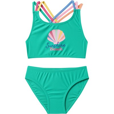 Mädchen Bikini mit bunten Trägern