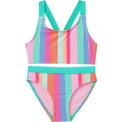 Mädchen Bikini mit bunten Streifen