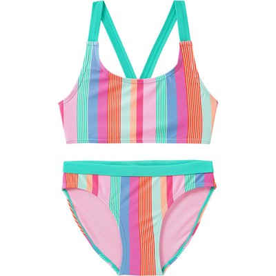 Mädchen Bikini mit bunten Streifen