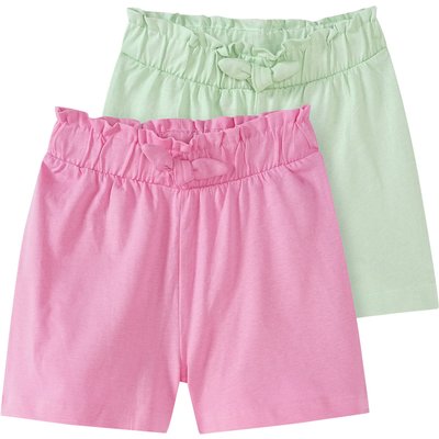 2 Mädchen Shorts mit Zierschleife