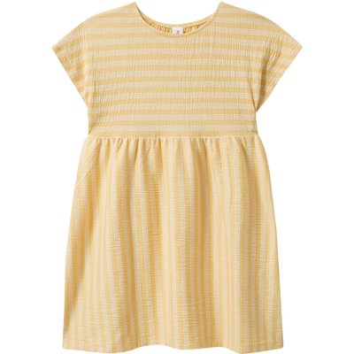 Mädchen Kleid mit gekreppter Struktur