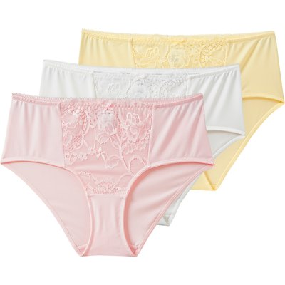 3 Damen Pantys mit Spitze