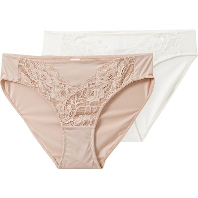 2 Damen Slips mit Spitze