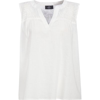 Damen Bluse mit Broderie Anglaise-Stickerei