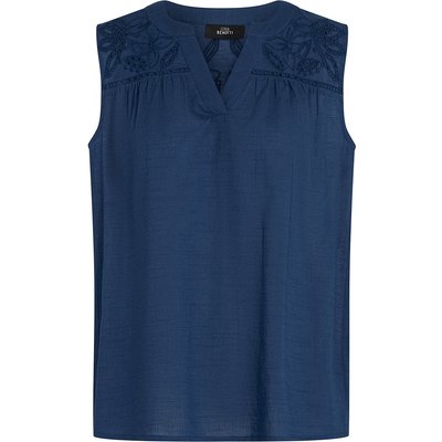 Damen Bluse mit Broderie Anglaise-Stickerei