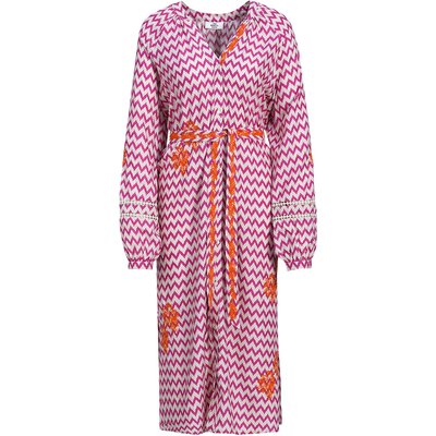 Damen Midikleid mit Zick-Zack-Muster