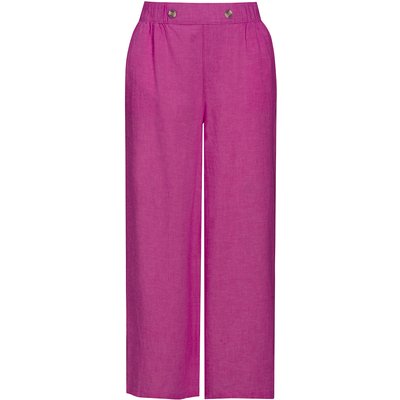Damen Leinen-Culotte mit Elastikbund