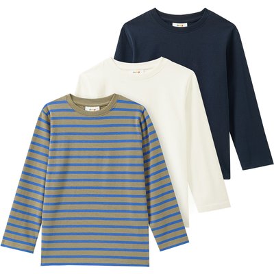 3 Jungen Langarmshirts im Basic-Look