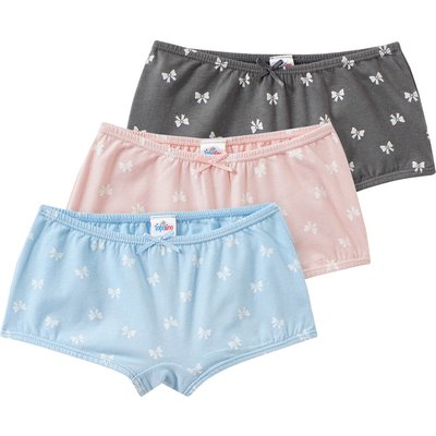 3 Mädchen Pantys mit Schleifen-Print
