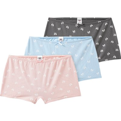 3 Mädchen Pantys mit Schleifen-Print