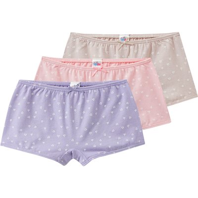 3 Mädchen Pantys mit Herz-Print