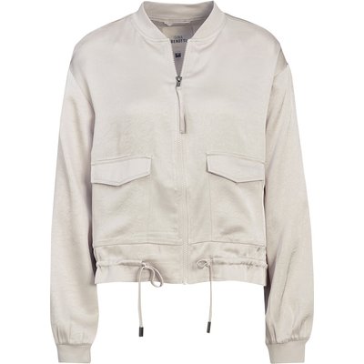 Damen Satin-Jacke mit Reißverschluss
