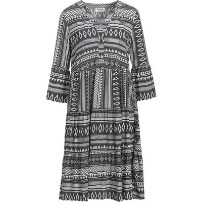 Damen Tunika-Kleid mit Allover-Muster