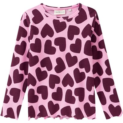 Mädchen Langarmshirt mit Herz-Allover