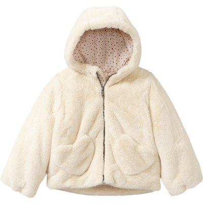 Mädchen Jacke mit Fellimitat