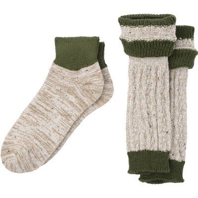 1 Paar Herren Wadenwärmer mit Strickmuster