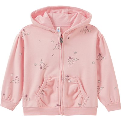 Mädchen Sweatjacke mit Blumen-Print