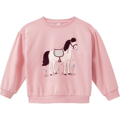 Mädchen Sweatshirt mit Pferde-Motiv