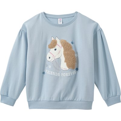 Mädchen Sweatshirt mit Pferde-Motiv