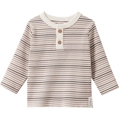 Newborn Langarmshirt mit Rippstruktur