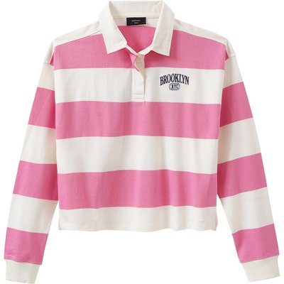 Mädchen Poloshirt mit Blockstreifen