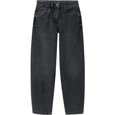 Mädchen Mom-Fit-Jeans mit verstellbarem Bund