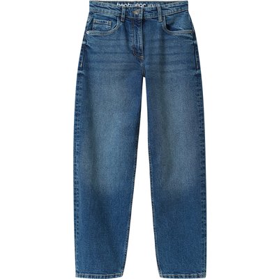 Mädchen Mom-Fit-Jeans mit verstellbarem Bund