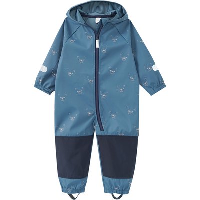 Baby Softshelloverall mit Bär-Allover