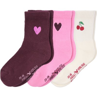 3 Paar Mädchen Socken mit Stickerei