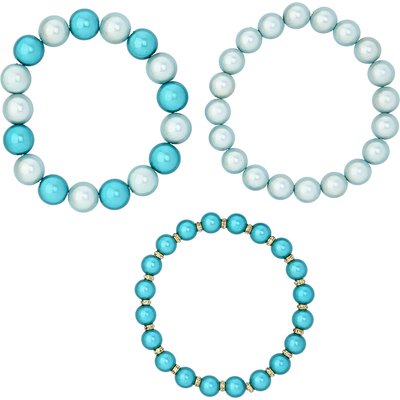 3 Damen Armbänder in Perlen-Form