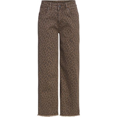 Damen Wide-Leg-Jeans im Leo-Look