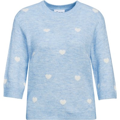 Damen Strickpullover mit Herz-Allover