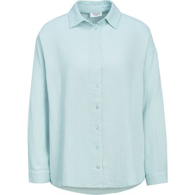Damen Musselin-Bluse unifarben