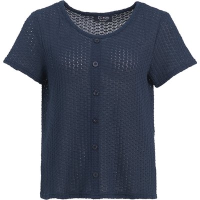 Damen T-Shirt mit Lochstickerei