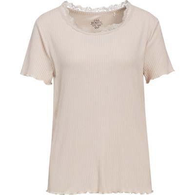Damen Schlafshirt mit Rippstruktur