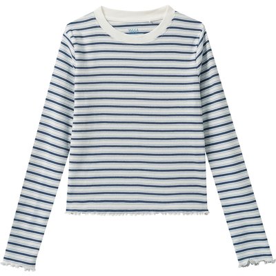 Mädchen Langarmshirt mit Rippstruktur