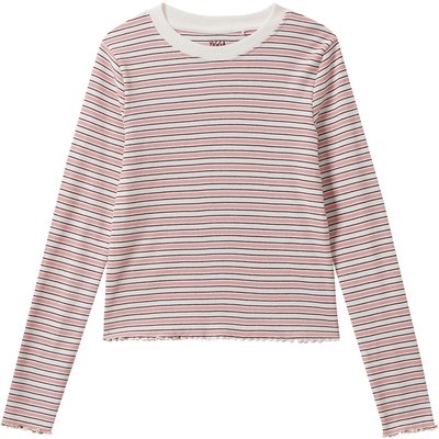 Mädchen Langarmshirt mit Rippstruktur