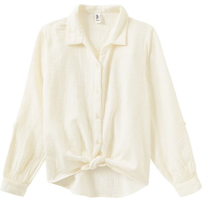 Mädchen Musselin-Bluse mit Knotendetail