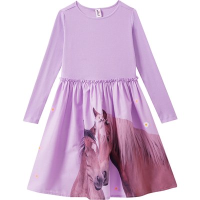 Mädchen Kleid mit Pferde-Motiv